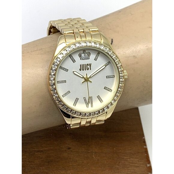 Juicy By Juicy Couture Women\'s Watch JC/5028 Quartz Silver Dial Gold Ste…